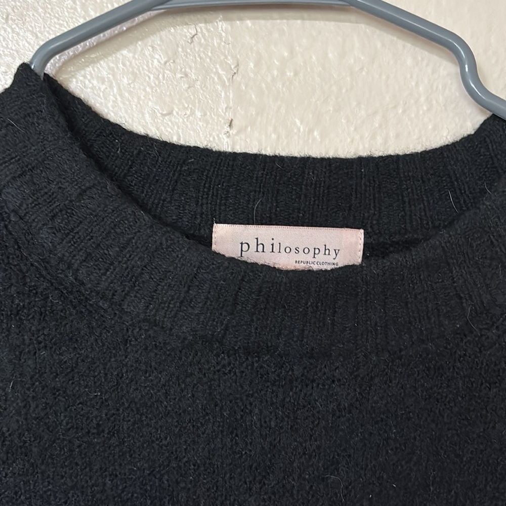 Philosophy women’s black sweater size L/XL - Picture 5 of 9